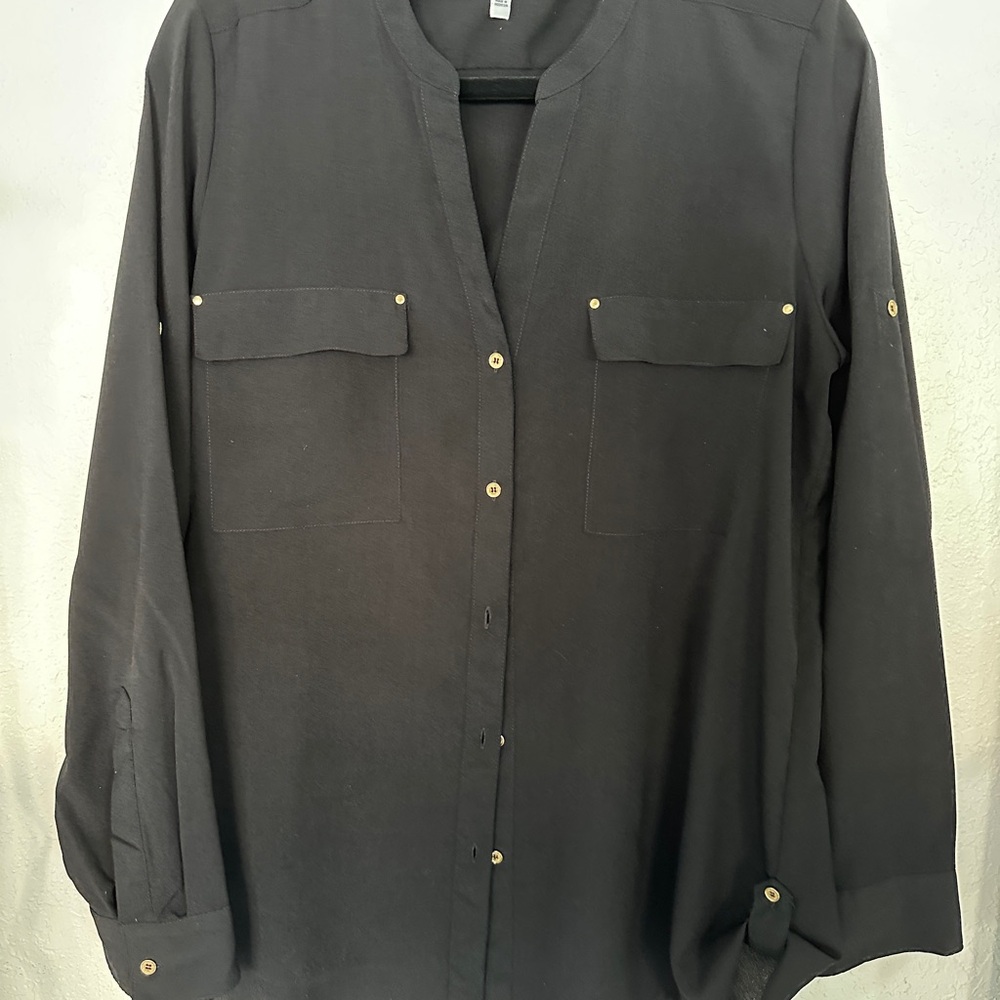 Calvin Klein Black Casual Button Down Shirt